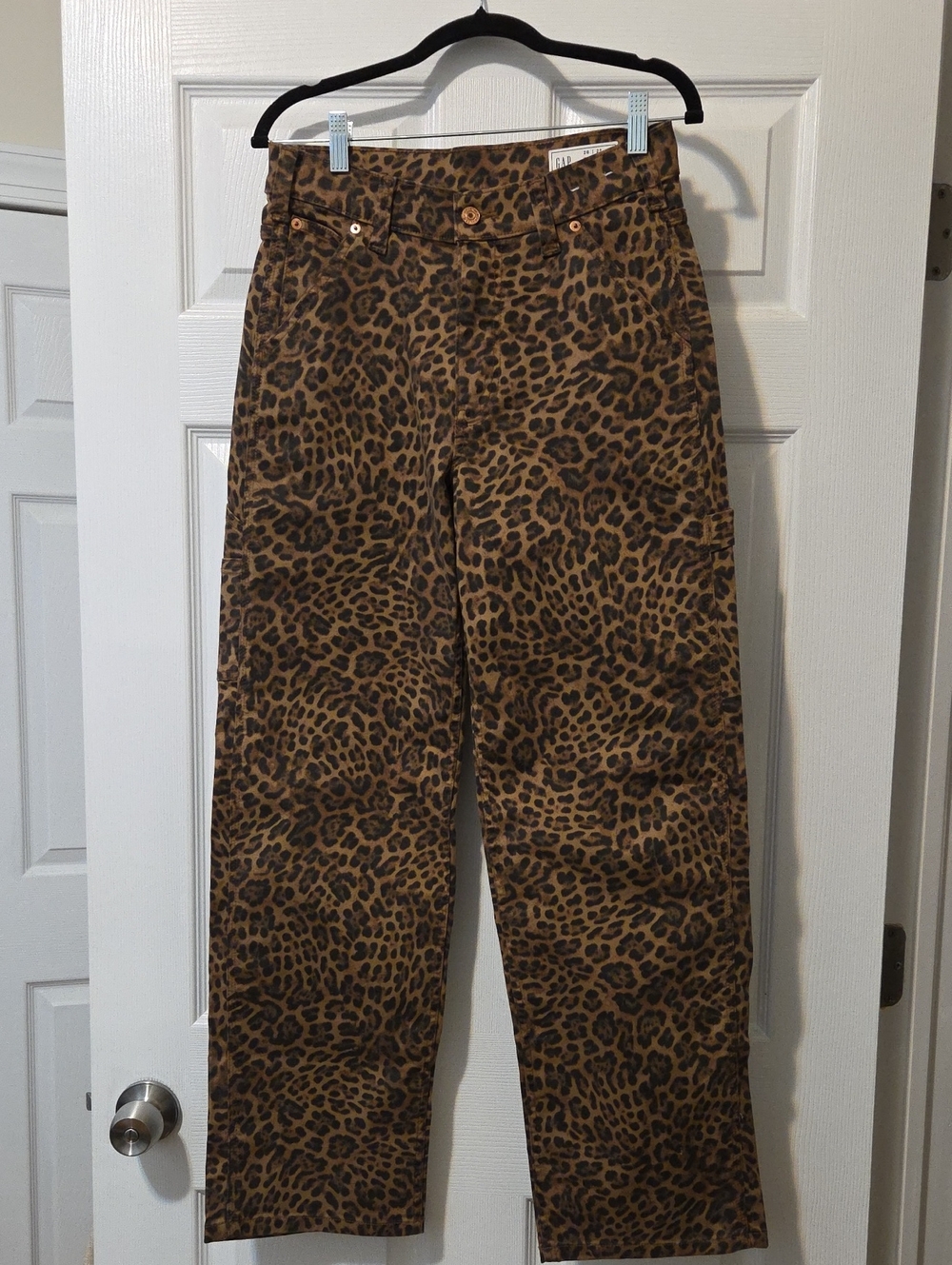 GAP Leopard 90s Loose Carpenter Mid Rise Jeans 26 Waist 2R
